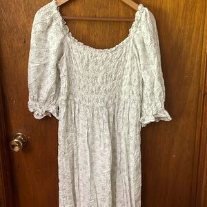 H&M wildflower smocked midi maxi dress